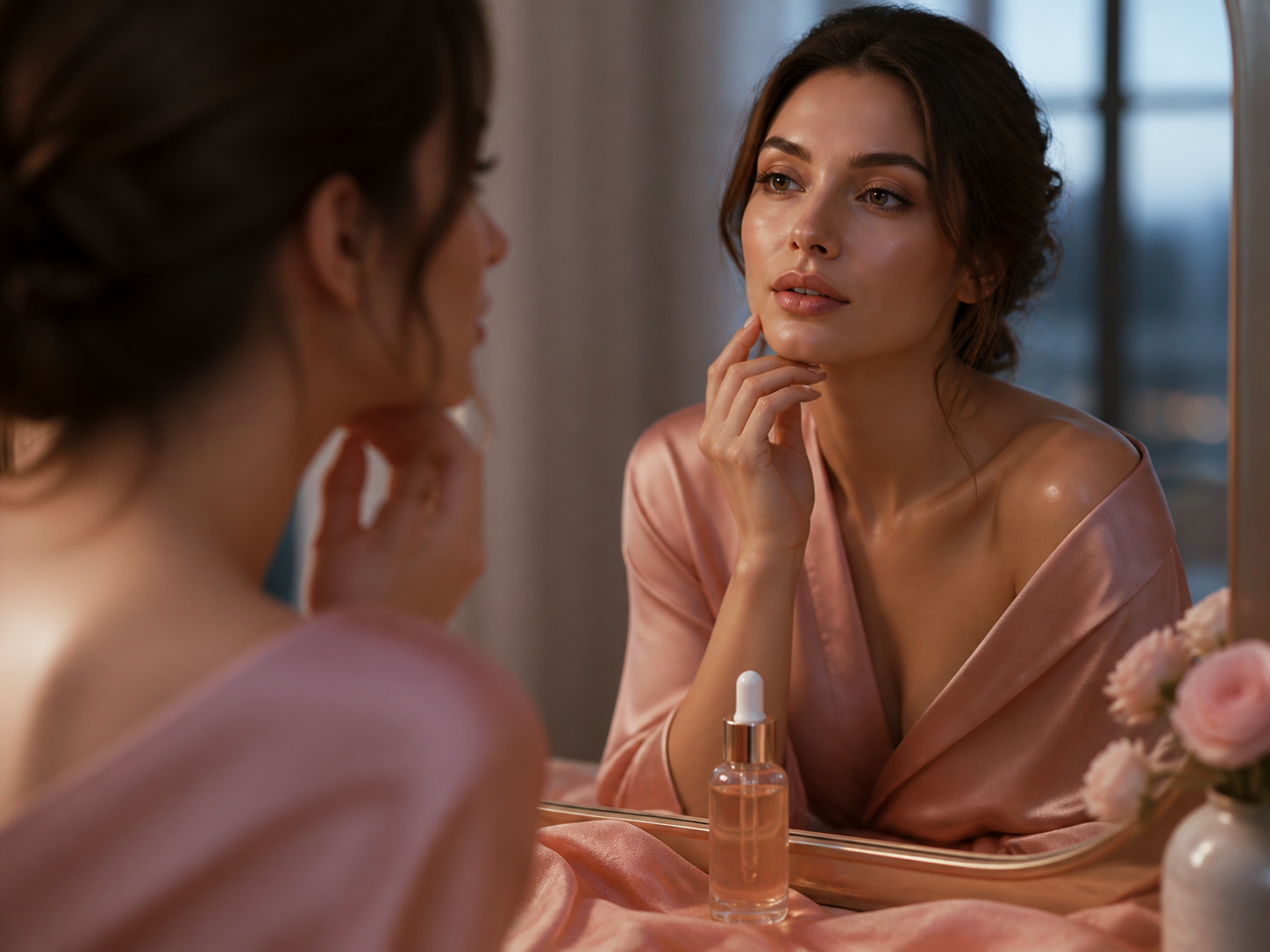 Soft natural skin glow editorial portrait