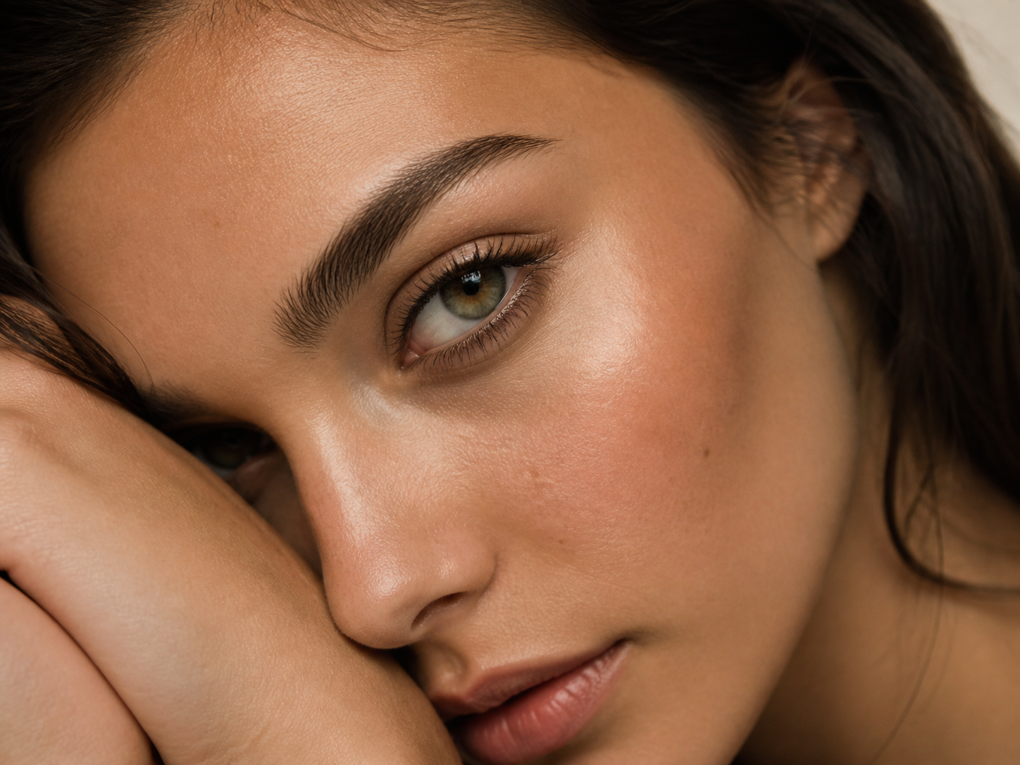 Soft portrait detail focused on the under-eye area