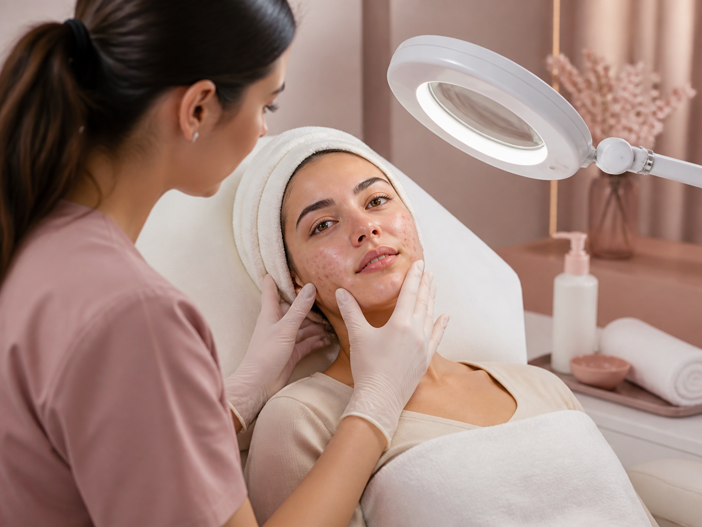 Skincare consultation notes and products