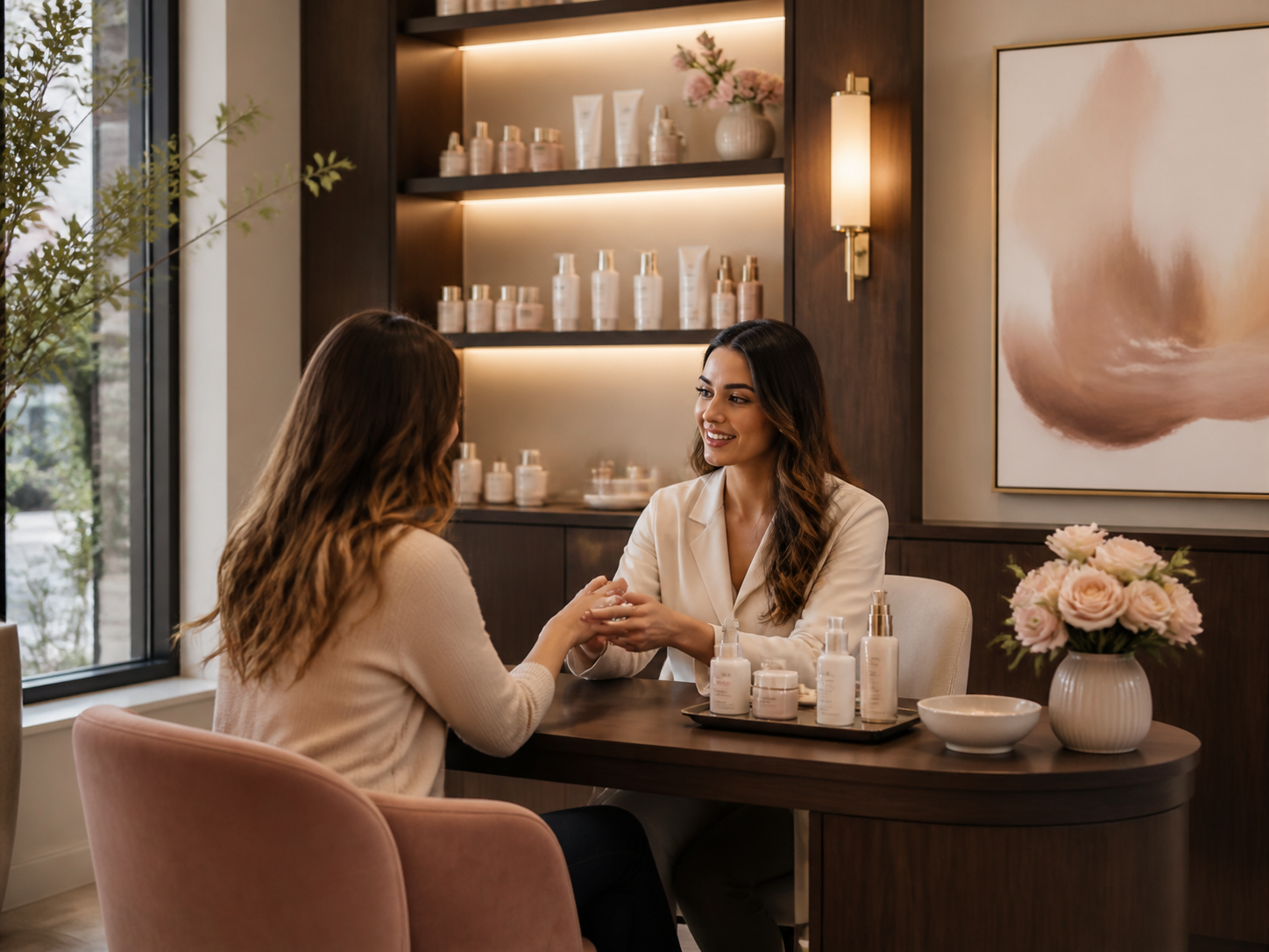 Warm skincare studio detail for Chicago Ridge